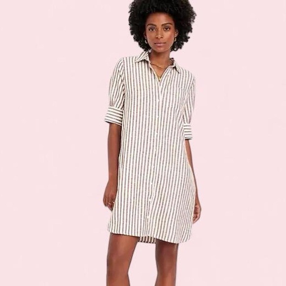 Old Navy Dresses & Skirts - Striped Linen Blend Shirt Dress